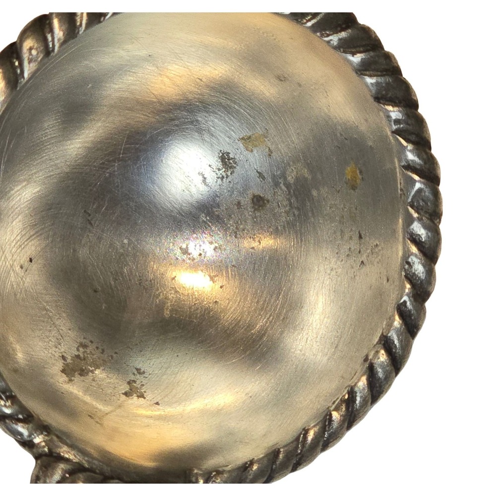 VINTAGE Coffee Queen Scoop Crown Handle Star Bowl Silverplate Metal Collector - Picture 9 of 9
